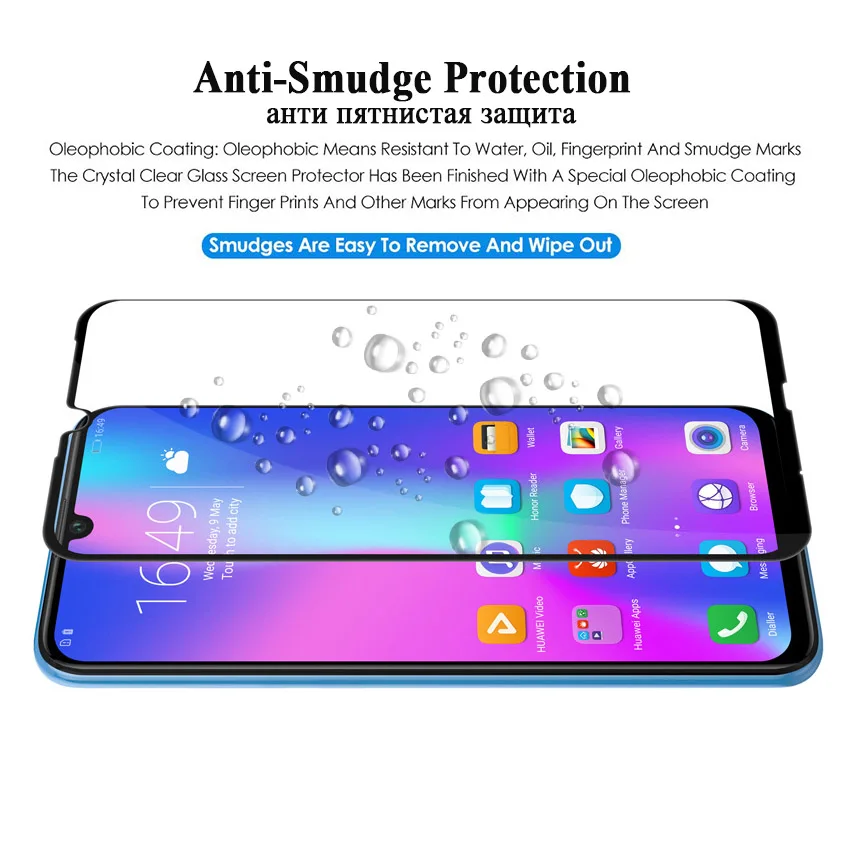 Защитное стекло на honor 10 9 8 lite light для huawei закаленное 10lite 9lite huavei honer hono Чехол