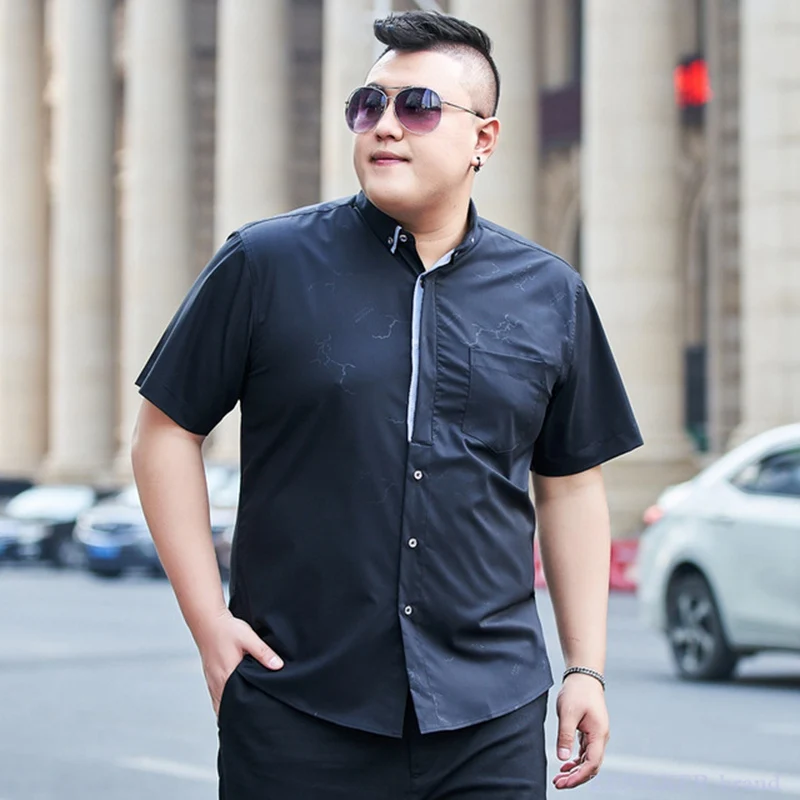 Летнее платье размера плюс толстяк свободные тонкие мужские с коротким футболки