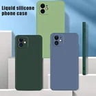 Силиконовый чехол для iPhone 13, 11 Pro Max, XS, XR, X, 12, 11 Pro Max, XR, XS MAX, X, с прямыми краями