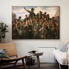 Классическая Картина на холсте Второй мировой войны винтажные постеры с солдатиком командиром и принтом Настенная картина для гостиной домашний декор