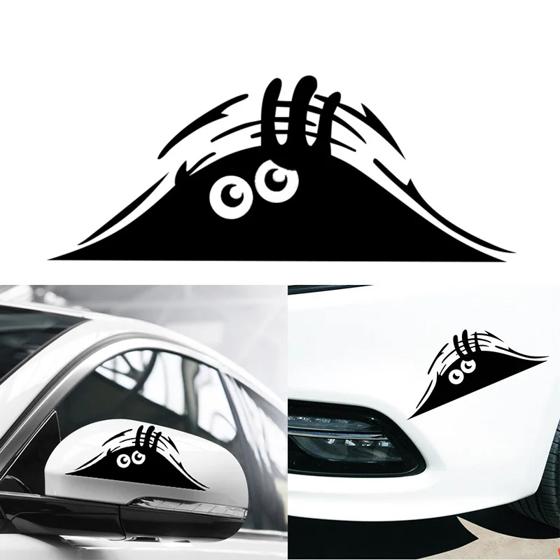 Забавный подглядывающий Монстр 3D большие глаза автомобильный Стикеры для Volvo Ford
