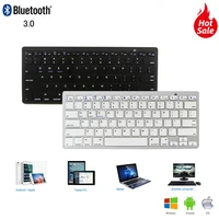 wireless bluetooth computer keyboard mini slim keybord russian arabic spanish french letters bt pc keypad for apple ipad tablet