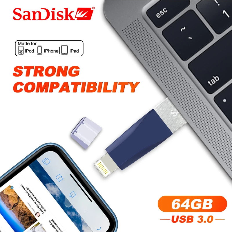USB флеш накопитель SanDisk OTG 3 0 64/128/256 ГБ|sandisk usb|usb 3.0 32gbusb flash drive otg |