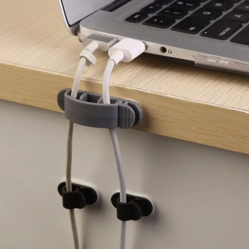

10pcs Plastic Cable Winder Holder Cord Management Headphone Cord Holder Charging Cable Line Desktop Wire Organizer Desktop Clips