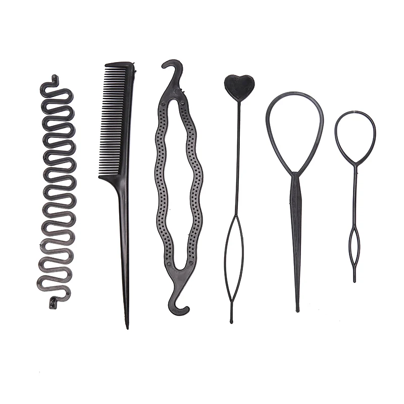 

6pcs/set Hairstyle Braiding Tools Pull-through Hair Needle Dispenser Hair Comb Braiding Hair Hair Styling Tools Hair Tools