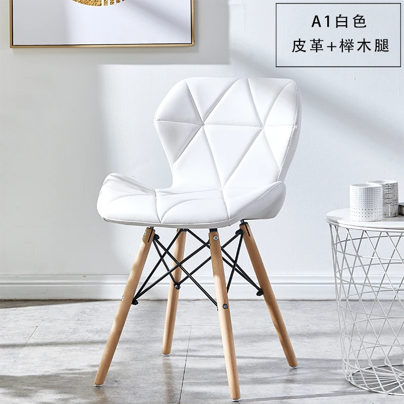 Стул Eames, современный простой стол, стул для семьи, для столовой, задний стул, компьютерный стул, стул, стул из твердой древесины, скандинавский обеденный стул - Цвет: see chart