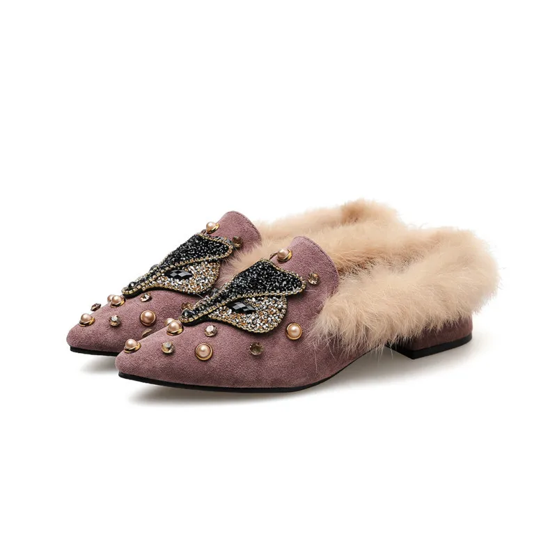 Женские теплые кожаные туфли Koovan на плоской подошве Осенние дамские из