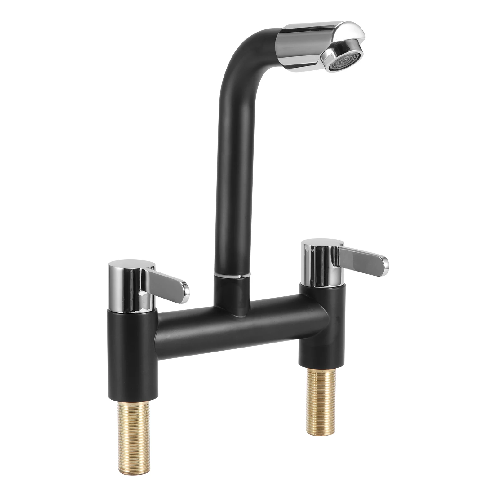 

Flexible 360 Degrees Rotating Kitchen Sink Mixer Faucet Easy To Use Dual Lever Hot Cold Water Basin Tap For Home Kitchen
