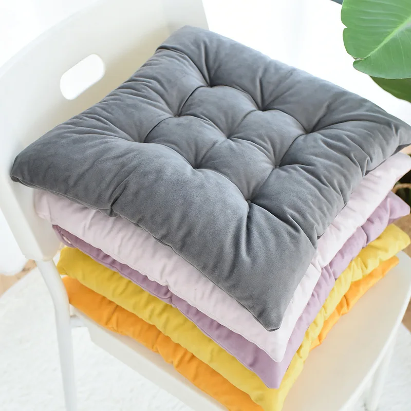 

Cotton Filled Plush chair cushion family Chair Color cushion square cushion office bandage velvet