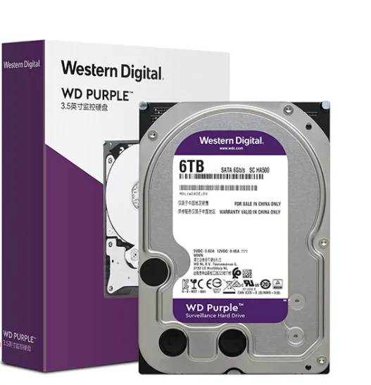 

Внутренний жесткий диск WD Purple, 6 ТБ, жесткий диск SATA 6,0, внутренний жесткий диск 3,5 дюйма для камеры видеонаблюдения, AHD, DVR, IP-камеры, видеорегис...
