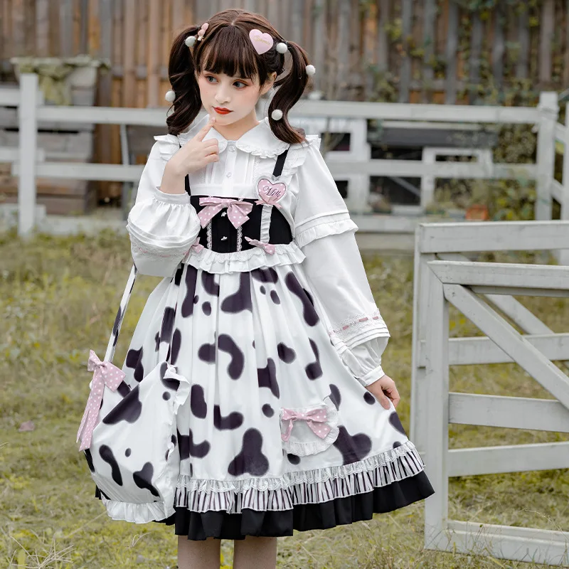 

Milk & Pudding ~ Sweet Printed Mori Girl Dress Lolita Casual JSK Dress