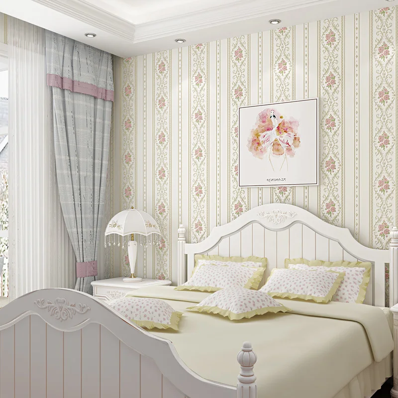 Деревенские американские обои для стен самоклеющиеся полосы цветок рулон