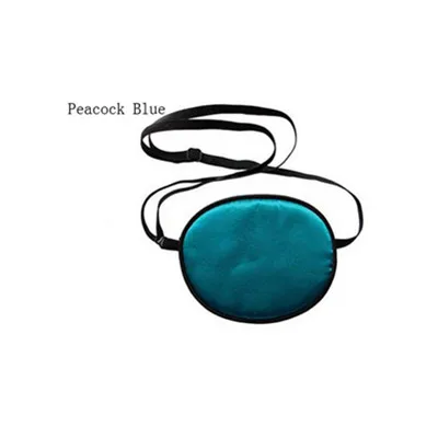 Peacoak blue Одноглазая высококлассная шелковая маска для сна одноглазая Amblyopia тренерская маска для век переносная Мягкая повязка для глаз спальный чехол MR088 - Цвет: Peacoak blue