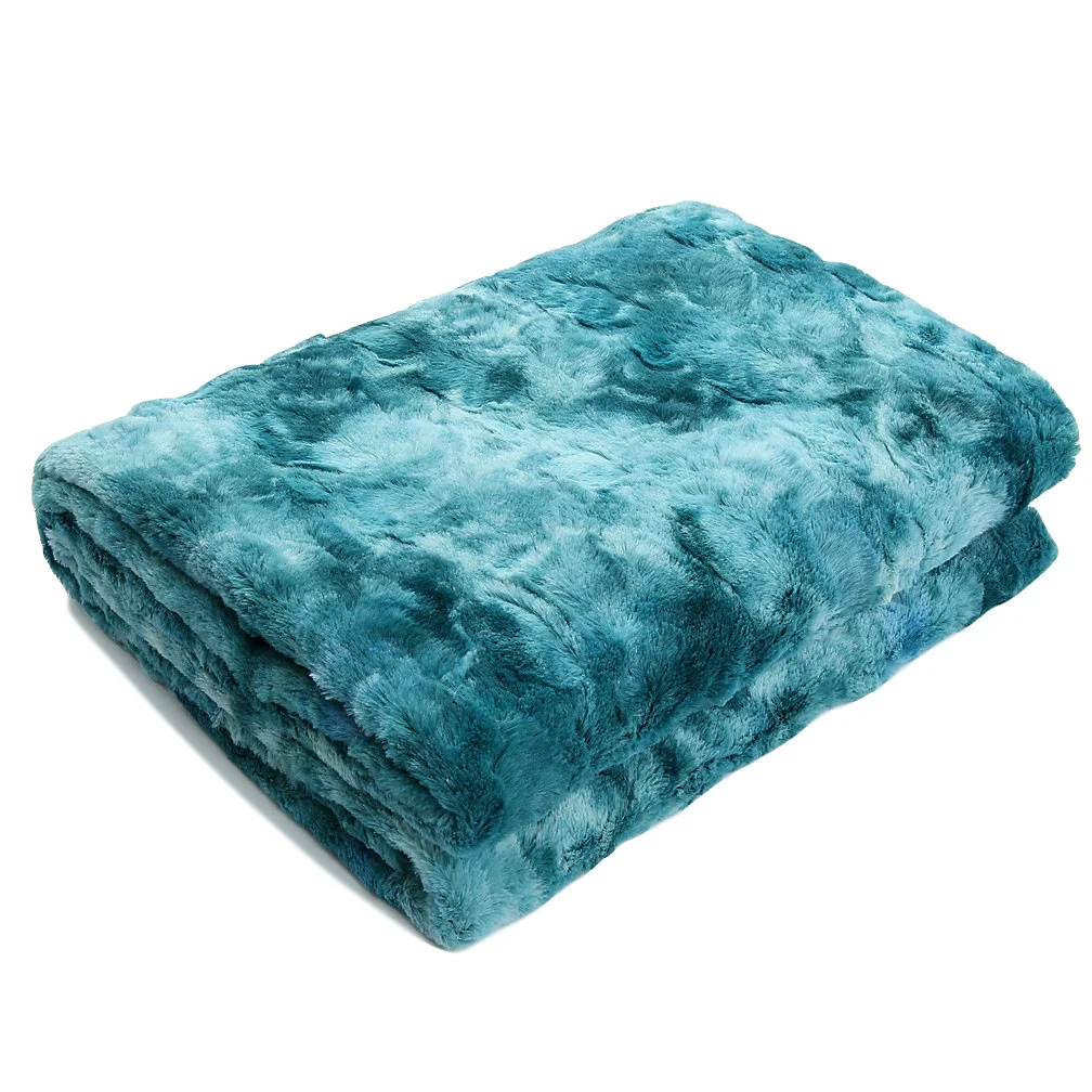 Manta de invierno de doble capa de poli&eacute;ster, forro Polar de piel sint&eacute;tica con estampado de leopardo, para sof&aacute;, cama y dormir, 130x160cm, 100%-5