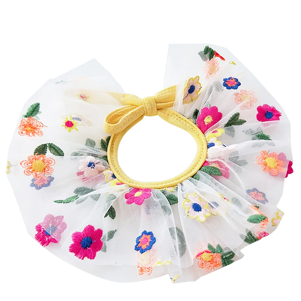 

1PCS Pet Chinlon Collar Fashion Lovely Adorable Flower Pattern Pet Bib Pet Costume Collar Towel Neckerchief for Pet Costume
