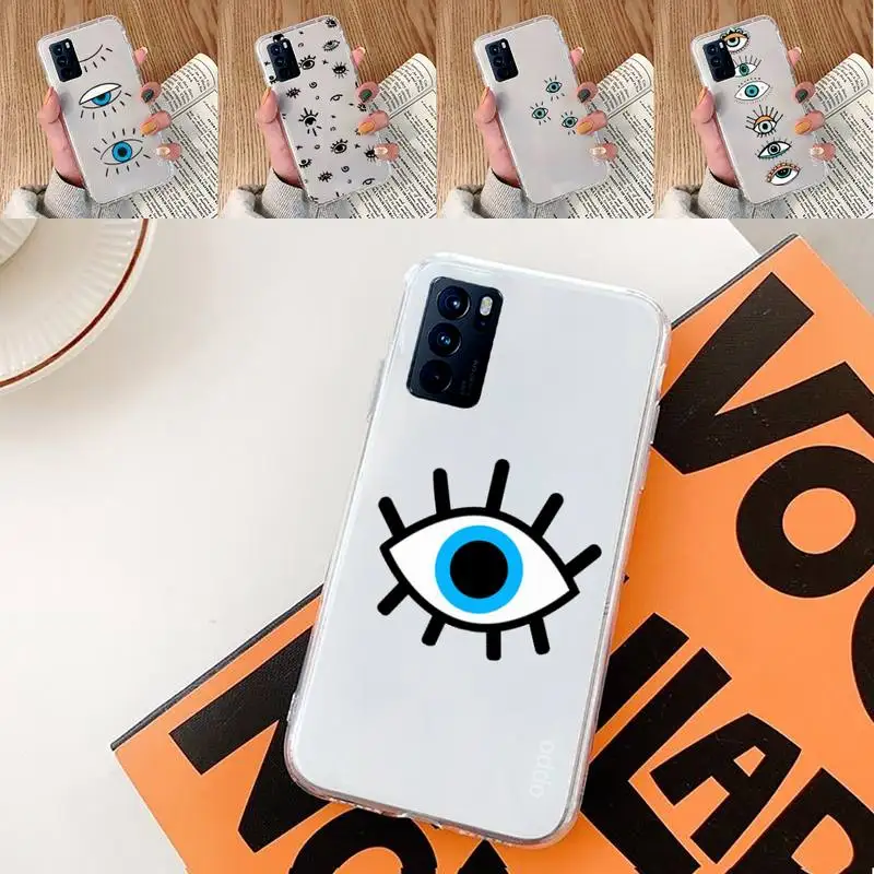 

Evil Eye Phone Case Transparent For oppo A57 A93 A73 A59 A55 A72 A77 A79 A83 A91 A92 A11 F9 A53 A52 S