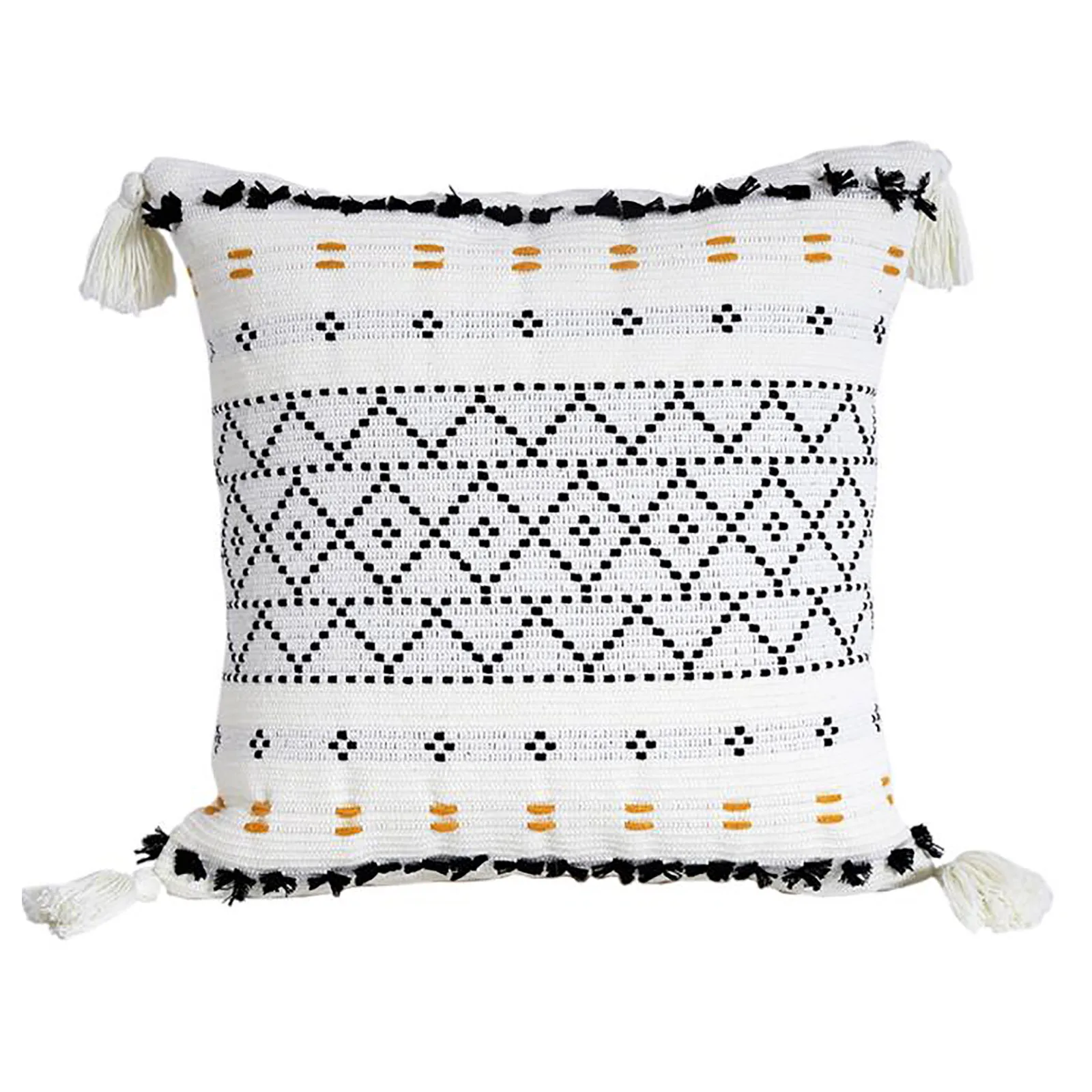 

Home Pillow Square Decorative Pillows Cushion Cover For Sofa Bed Car Waterproof Durable With Tassels Nordic Geometric Pillowcase