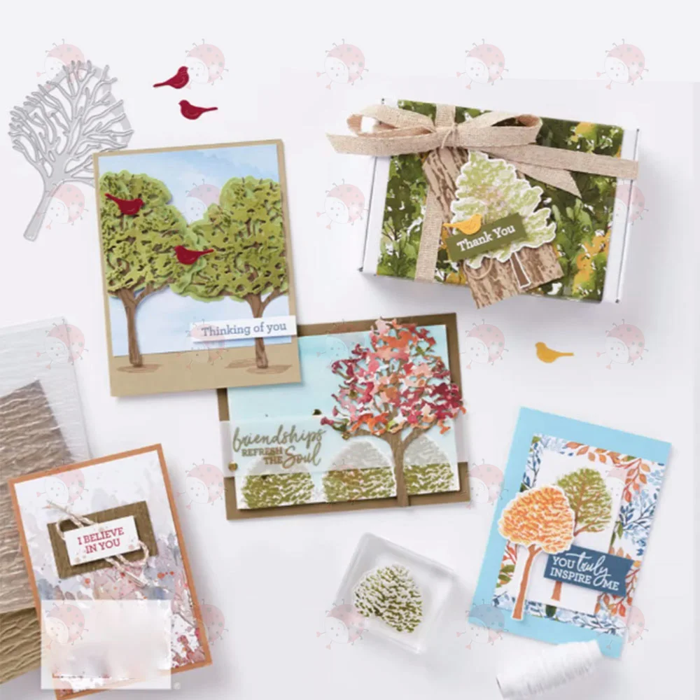 

Flowers Tree And Animal Decoration Metal Cutting Dies And Stamp DIY Scrapbooking Craft Greeting Card Embossing Stencil 2021