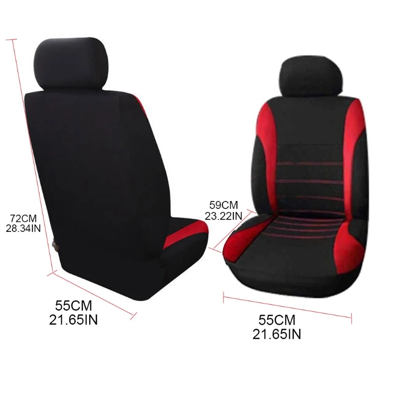 

2pcs/set Car Universal Seat Covers Set Dirt Resistant Comfortable Auto Seat Protector Motor Car Interior Decoration Accessories
