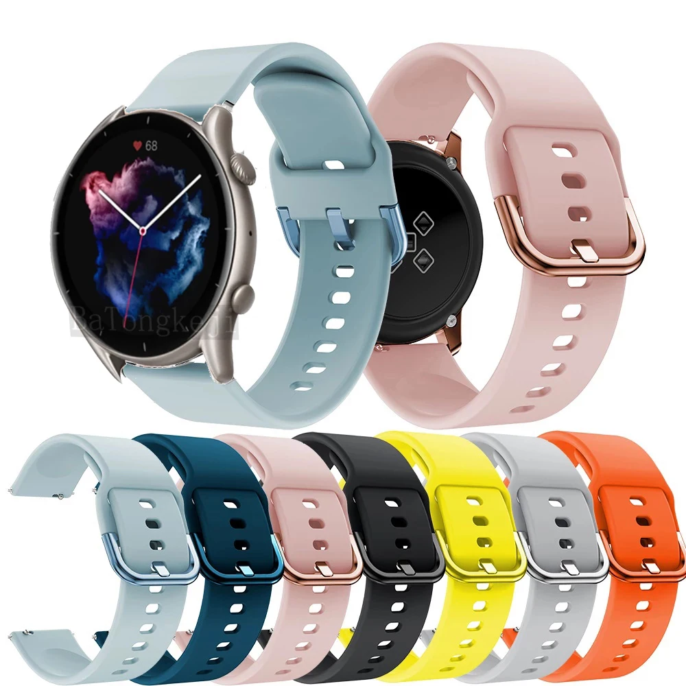 

Силиконовый ремешок для Amazfit GTR3 GTR 3 pro, браслет для GTR 2 2e GTR 42 мм 47 мм, браслет для Amazfit GTS3 2 2e, браслет