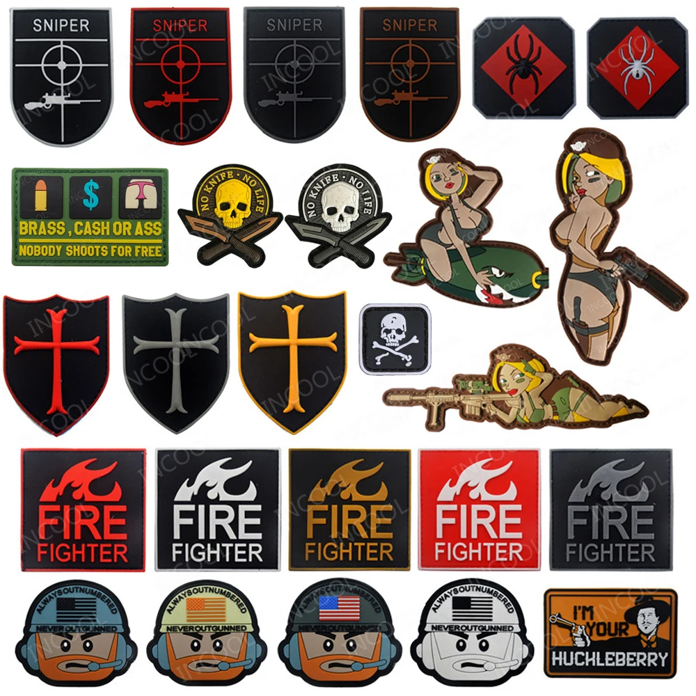 3D высококачественные милые декоративные нашивки из ПВХ тактические военные