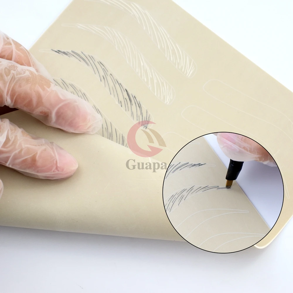 2 шт. товары для практики микроблейдинга латексная кожа бровей Перманентный