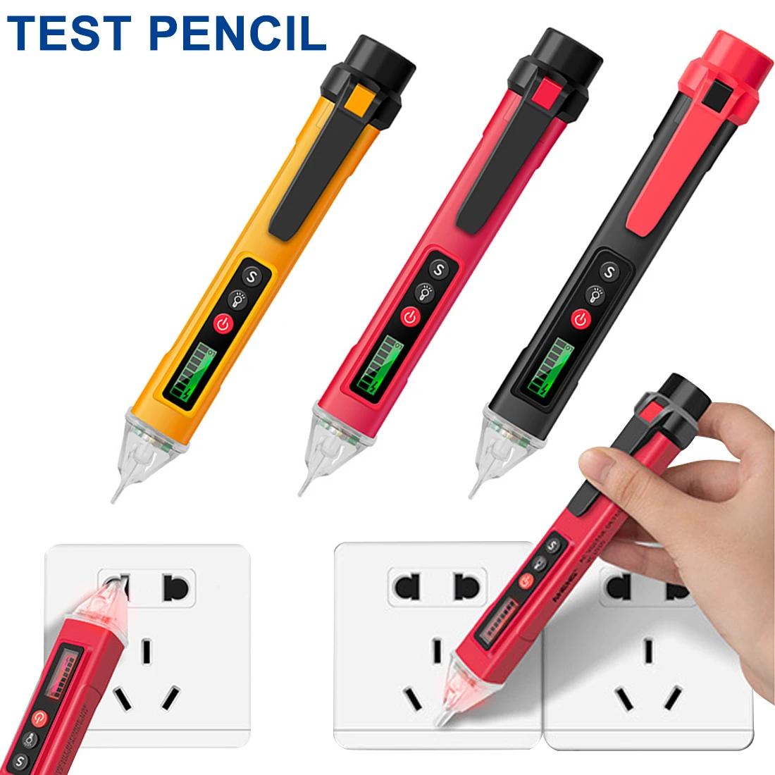 

Digital Voltage Detectors 12-1000V AC/DC Non-Contact Pen Tester Meter Volt Current Electric Test Pencil LED Backlight Design