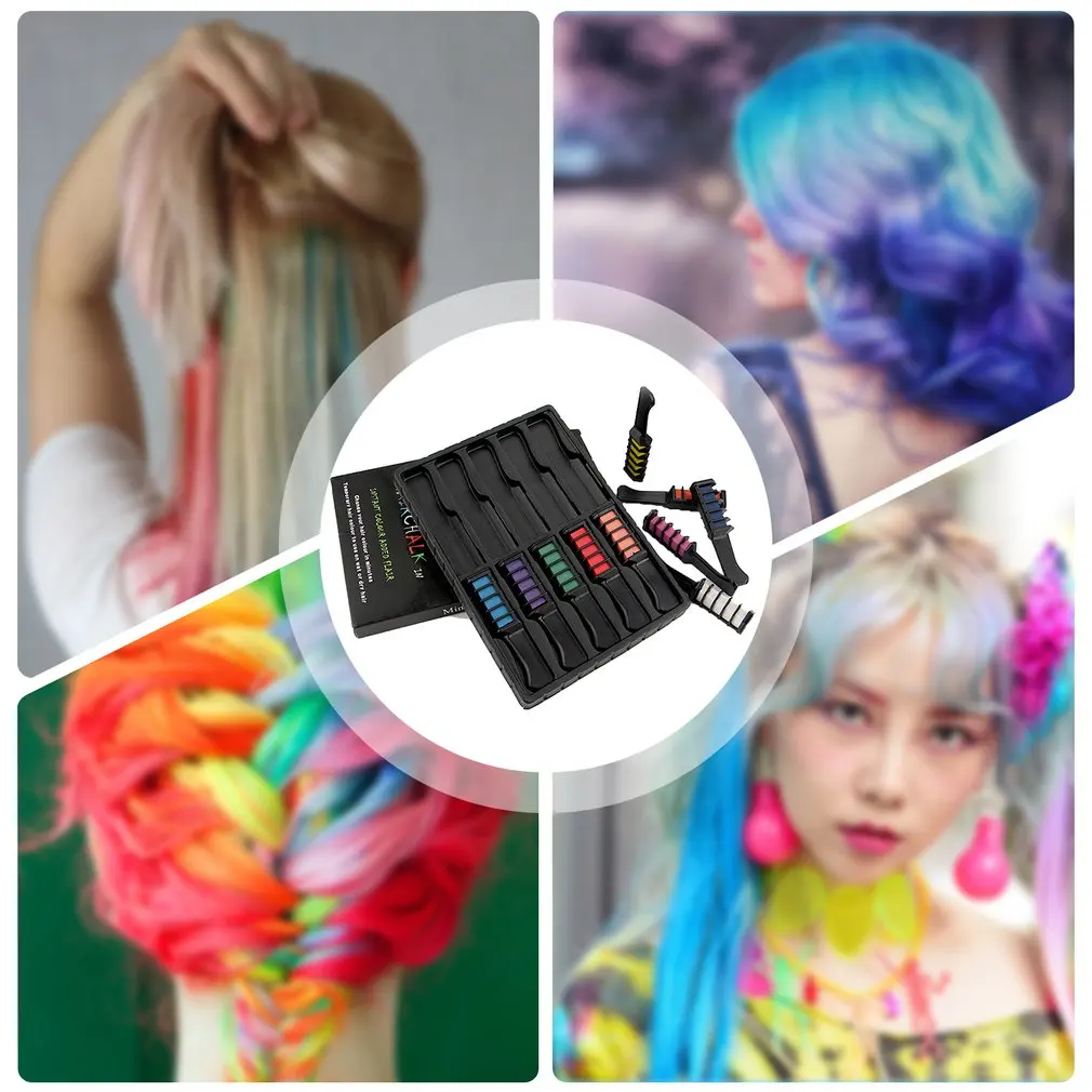 

10-color Dye Comb Hair Dye Chalk Disposable Hair Dye Stick Natural Mini Hair Dye Hair Chalk Hair Styling Dye Comb