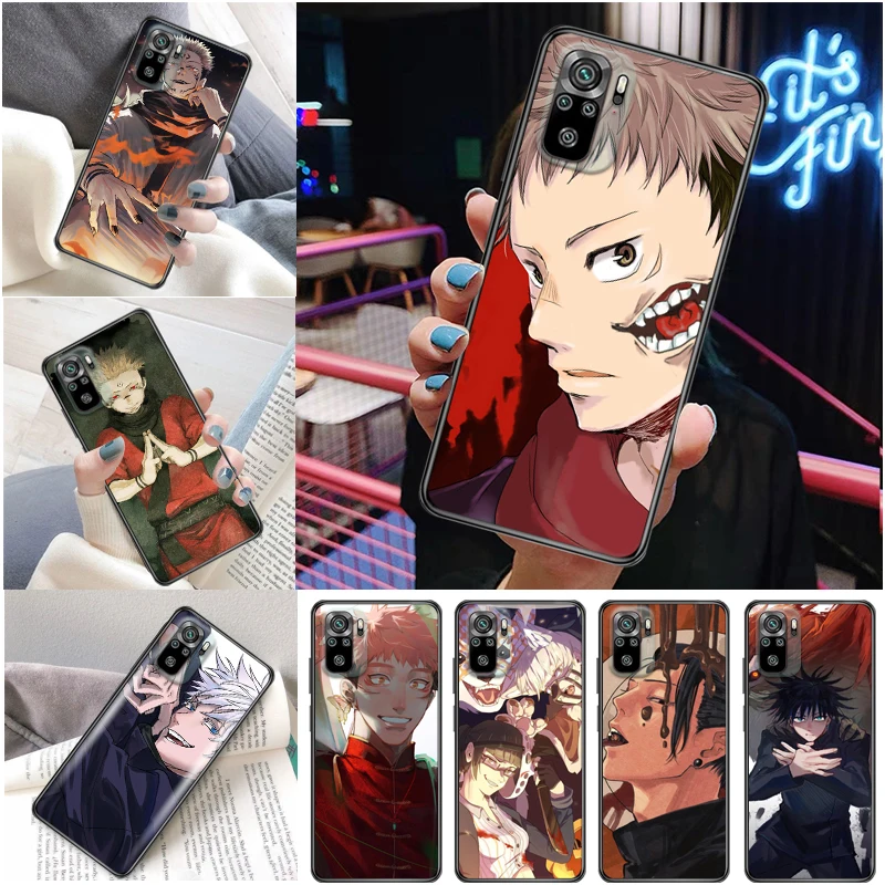 

Jujutsu Kaisen Fushiguro Megumi Sukuna Satoru Gojo Yuji Itadori Phone Case For Xiaomi Redmi Note 10 10T Pro 5G Funda Carcasa