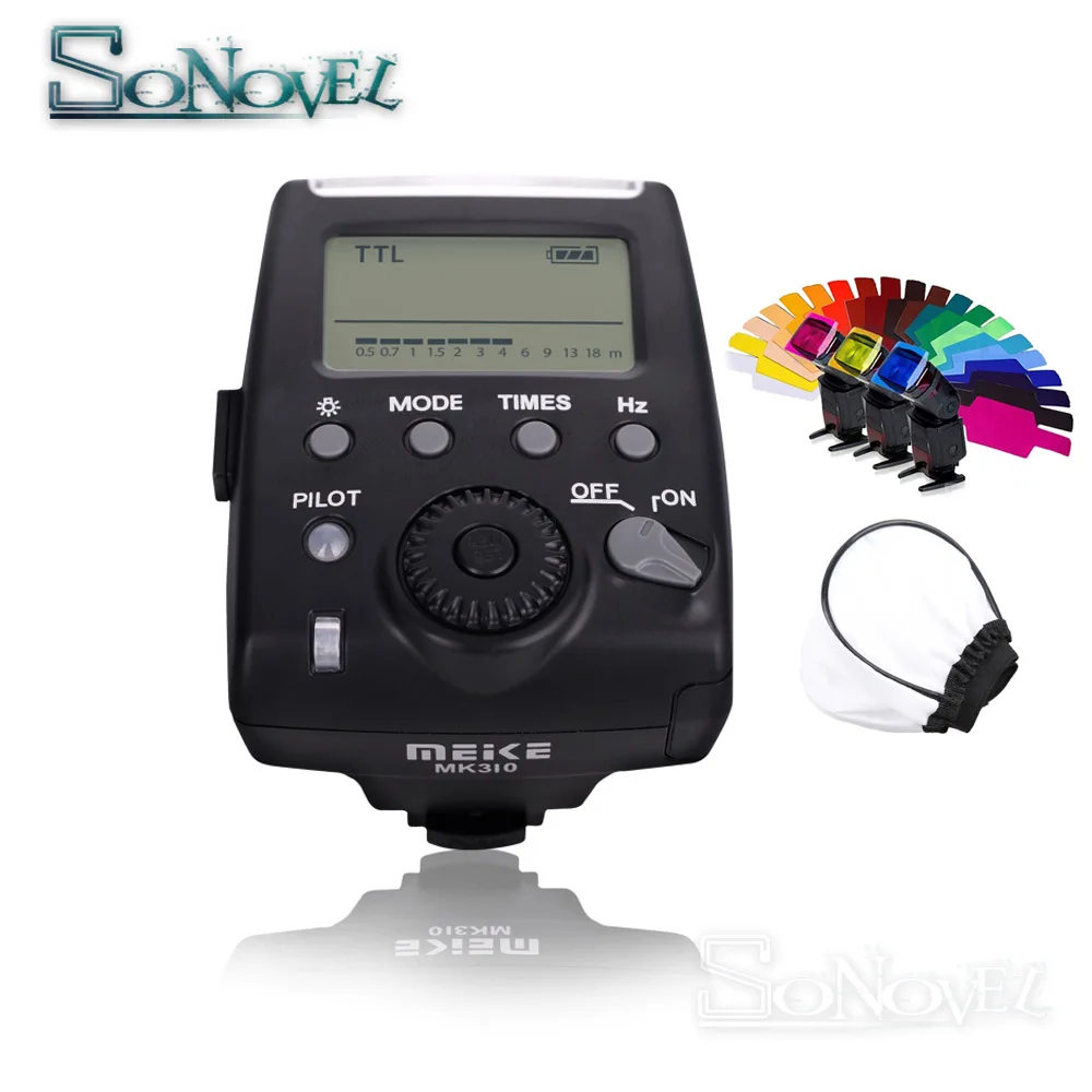 Meike MK 310 MK310 ЖК дисплей i TTL синхроконтакта разъем для внешней вспышки типа GN30