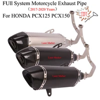 exhaust motorcycle for honda pcx 125 pcx 150 2017 2018 2019 2020 complete system pcx125 pcx150 scooter muffler moto exhaust