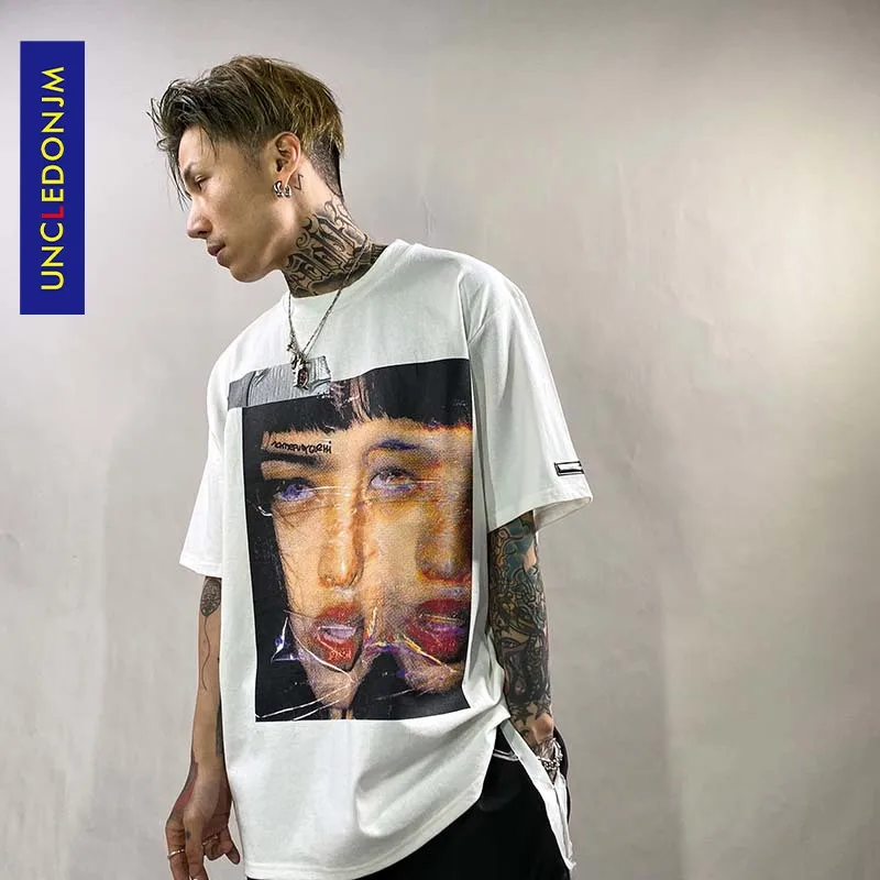 

UNCLEDONJM Harajuku graphic t shirts HIP HOP Fashion streetwear short sleeve t-shirt retro t shirt summer Cotton Tops Tees UNB21