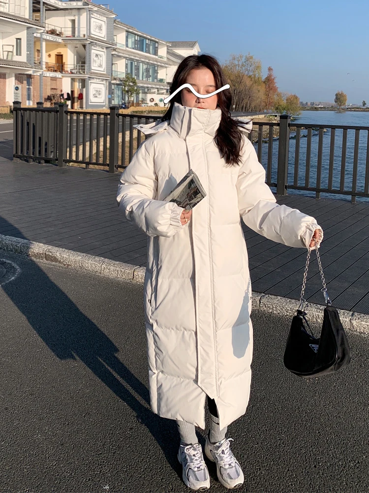 

2021 new thick Korean version loose super long parker padded winter jacket Down padded jacket