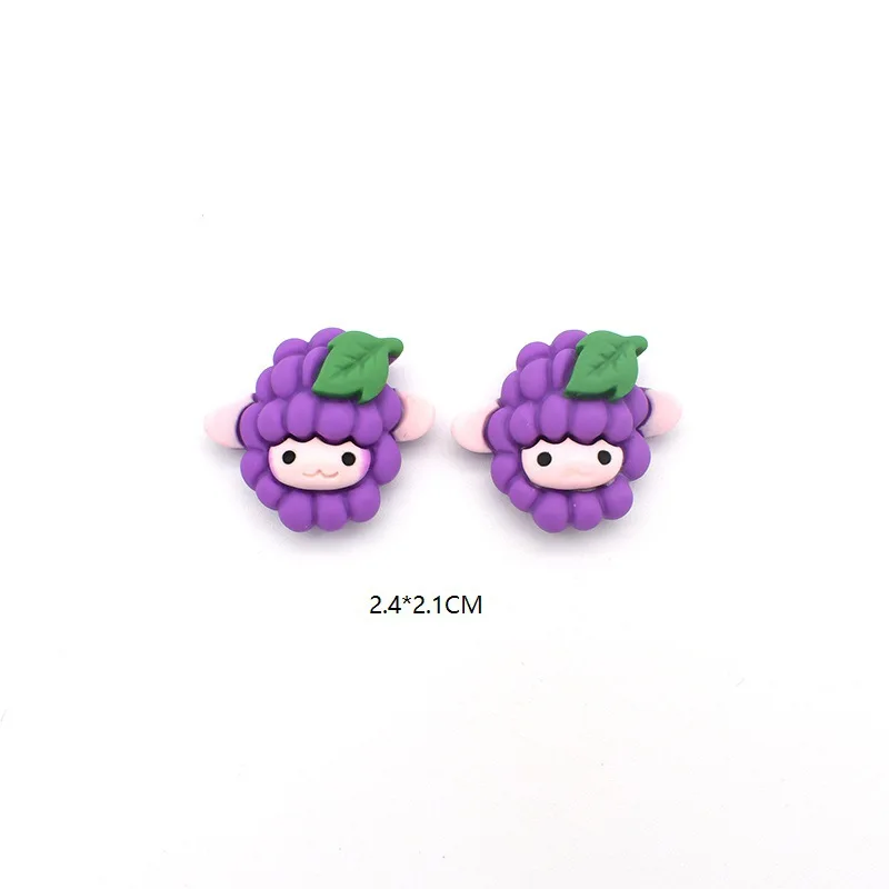 

20Pcs/lot Cartoon Fruits Animals Flat back Resin Cabochon Scrapbooking Craft Fit Phone Decoration DIY Embellishments Accessories