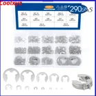 290 шт.компл. E зажим Стопорная деталь 304 нержавеющая сталь 1,2-15 мм внешний удерживающий кольцевой зажим для шкива вала