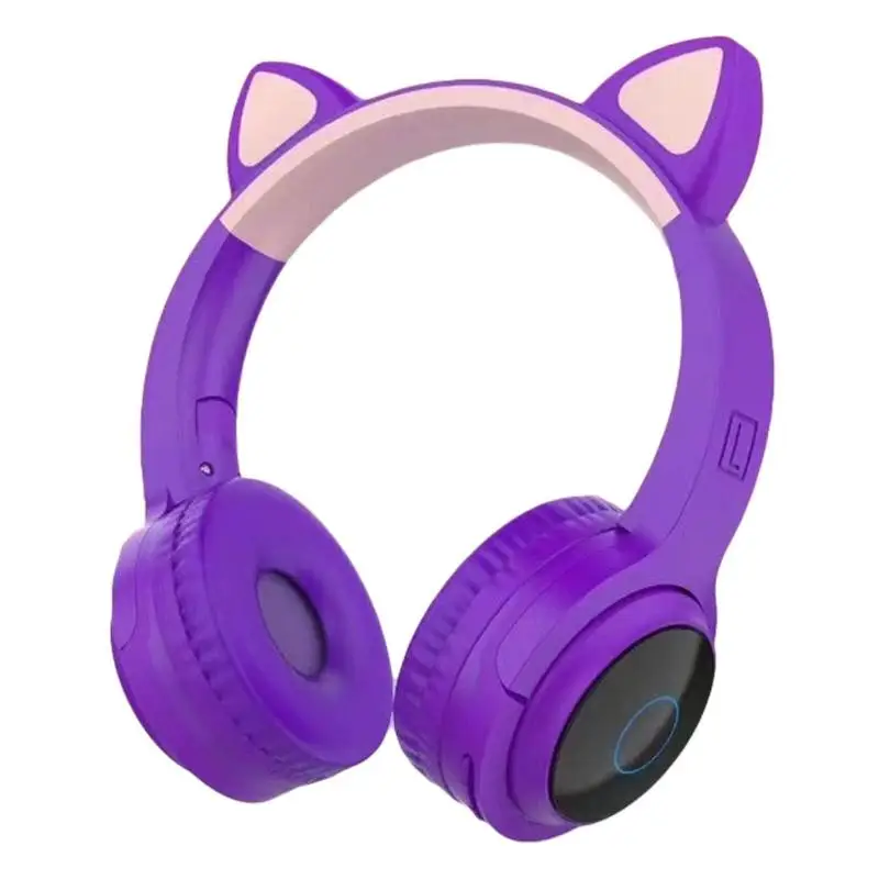 

Cat Ear Bluetooth 5.0 Headphones LED Noise Cancelling Girls Kids Cute Headset Support TF Card FM Radio Mic Wireless Headphones