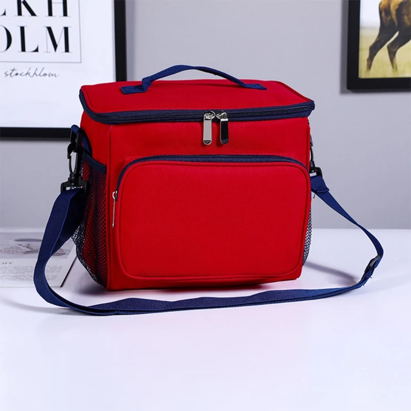 

Portable Insulation Lunch Bag Outdoor Picnic Fresh-keeping Insulated Pack Leakproof Cooler Tote Bag with Straps