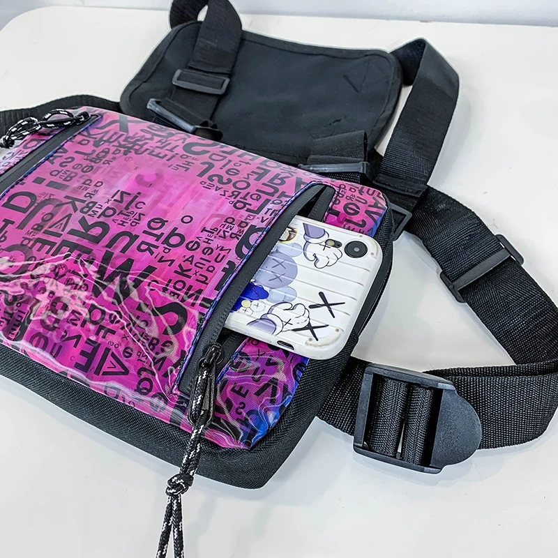 Нагрудная сумка для мужчин уличные тактические сумочки светоотражающие