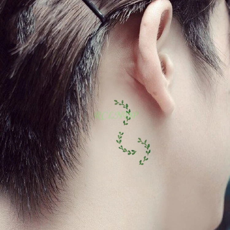 Водостойкие Временные татуировки красивые фиолетовые цветы лавандовые листья