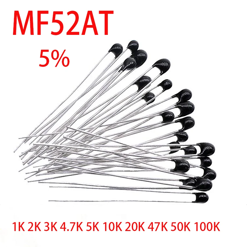 20pcs MF52AT MF52 B 3950 NTC Thermistor Thermal Resistor 5% 1K 2K 3K 4.7K 5K 10K 20K 47K 50K 100K temperature sensor | Электронные