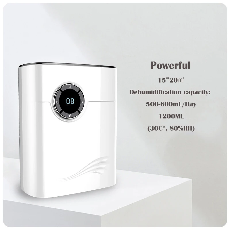 

1200ml Dehumidifier Low Energy Consumption, Cleaning Function, Auto-off, Timer, Against Moisture Machine Humidity Instruments