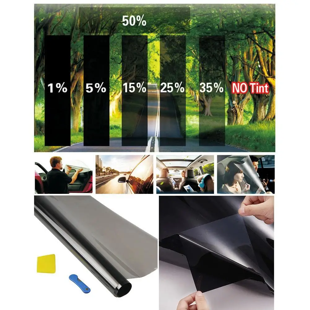 

Black Car Window Tint Film Glass Auto Sticker House Commercial Solar Protection
