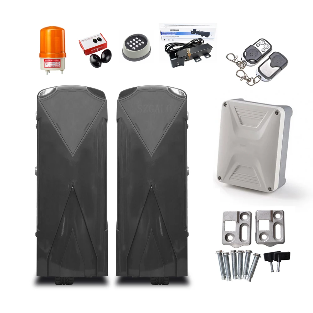 

Automatic Gate Ground Wheel Opener Kit Heavy Duty Dual Gate Operator for Dual Swing Gates Up to 18 Feet or 880 Pounds