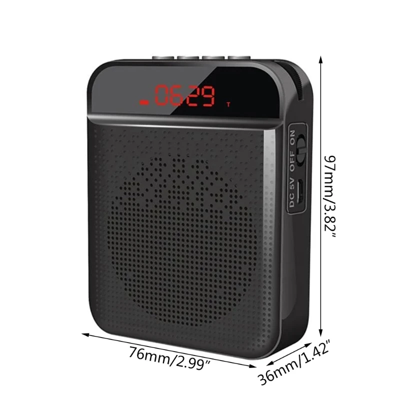Мини-усилитель голоса B2RC портативный Перезаряжаемый Bluetooth-динамик с микрофоном 5