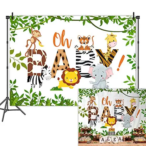 

Mocsicka Safari фон для детской фотосъемки с изображением леса джунглей