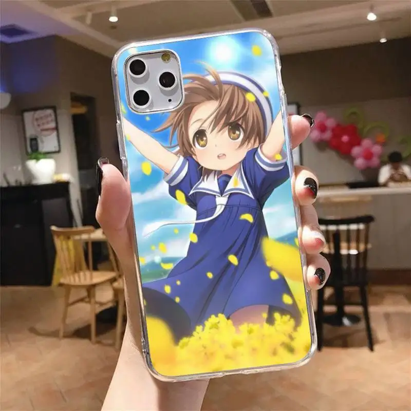 

Clannad After Story Japan anime Phone Case Transparent soft For iphone 5 5s 5c se 6 6s 7 8 11 12 plus mini x xs xr pro max