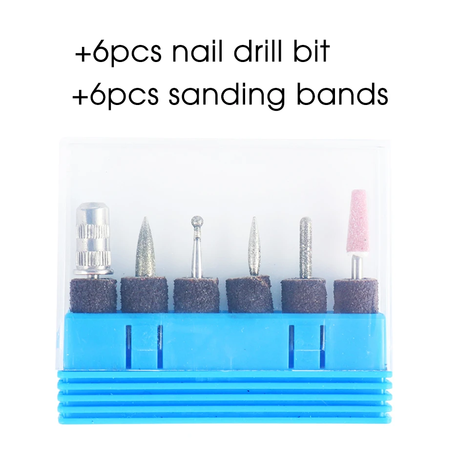 

Rechargeable Electric Manicure Machine Nail Drill 35000RPM Set Portable Milling Cutter Machine for Nails Pedicure Files CHUS806