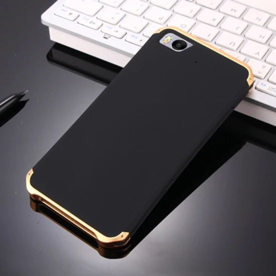 Black Gold Side Антиосенняя металлическая рамка пластиковая задняя крышка для Xiaomi mi 5S mi 5S M5S алюминиевый сплав Мобильный Xiao mi 5S M 5S бампер чехол+ подарок - Цвет: Black Gold Side