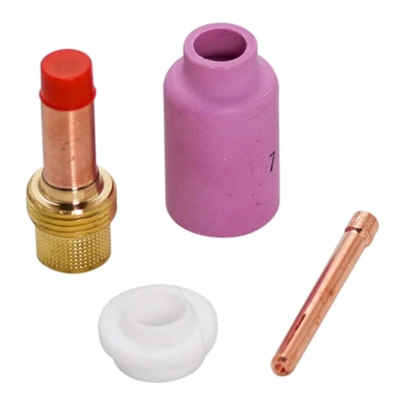 

4Pcs TIG Gas Lens KIT Size 3/32" 45V26 10N24 54N15 54N01 FIT TIG Welding Torch