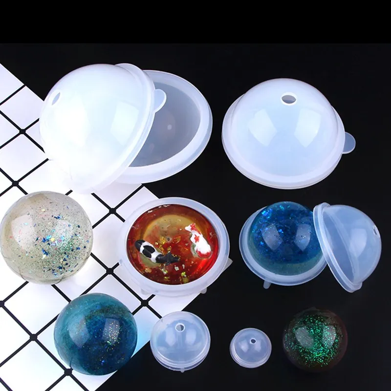 Силиконовая форма для сферы зеркала свечи мыло мусс хрустальных эпоксидных